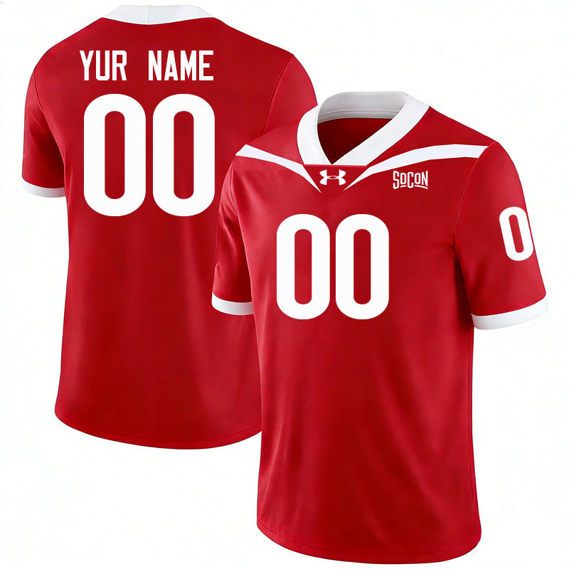 Custom VMI Keydets Name And Number Football Jerseys-Red